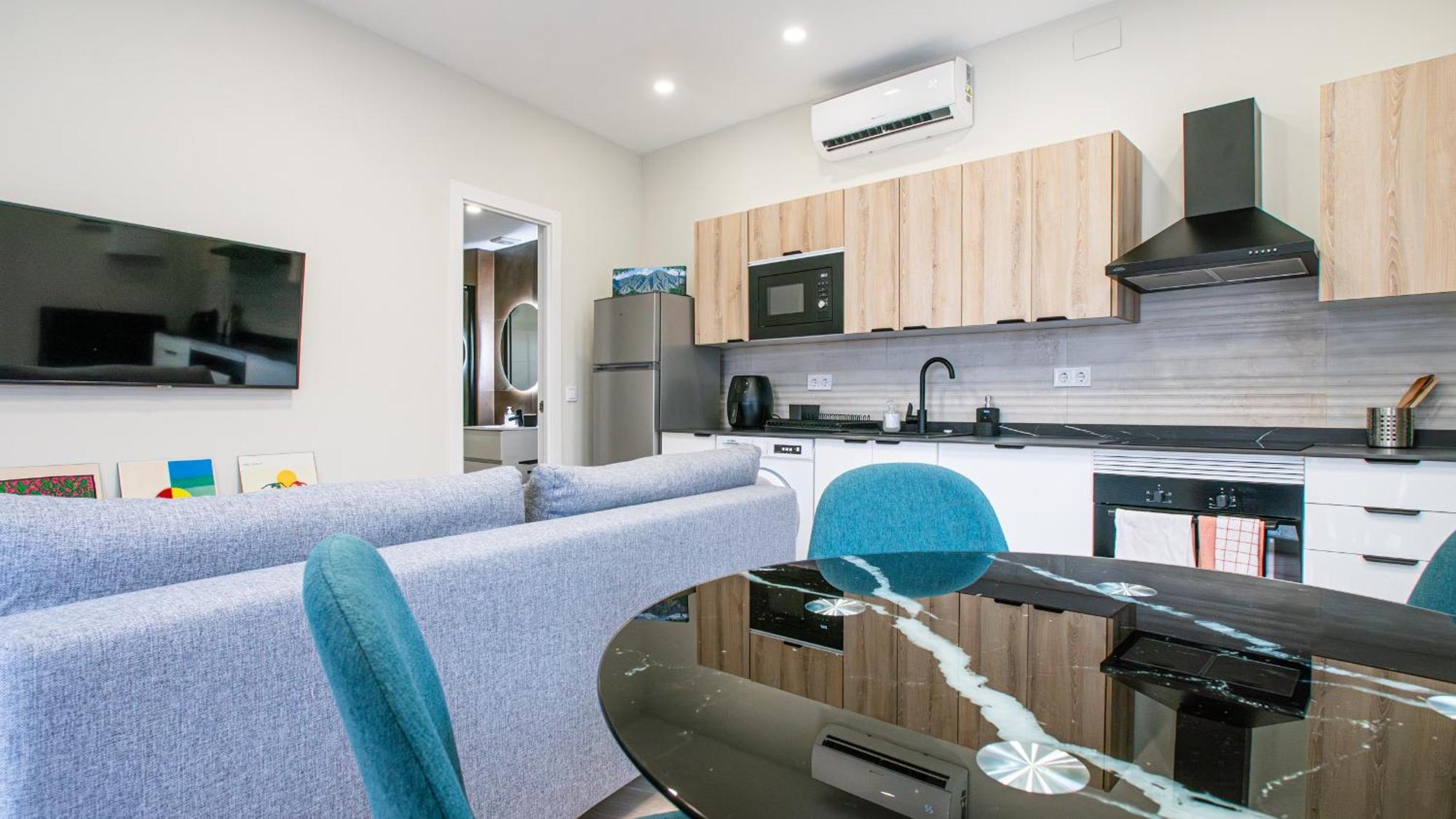 Madrid Confort Urbano 1 Dormitorio Ac Wifi Cocina 外观 照片