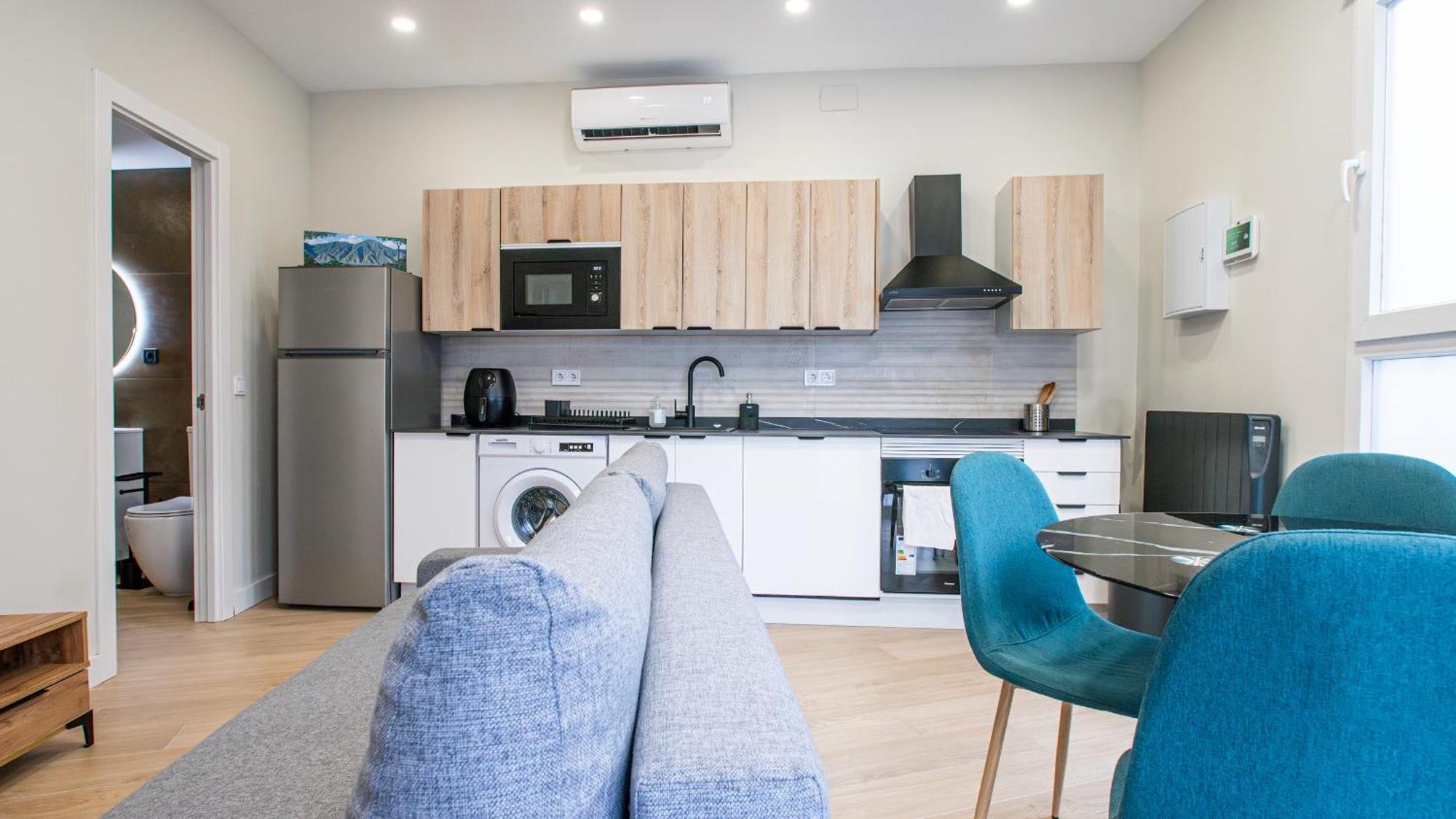 Madrid Confort Urbano 1 Dormitorio Ac Wifi Cocina 外观 照片